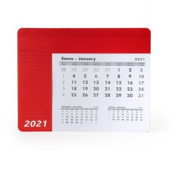 SERBAL. Mousepad dreptunghiular cu calendar., IA3017 - RED