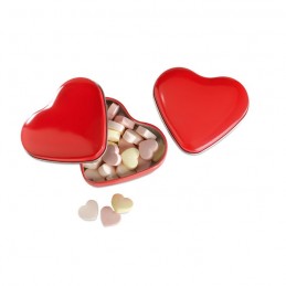 LOVEMINT - Cutie formă inimă cu bomboane  MO7234-05, Rosu