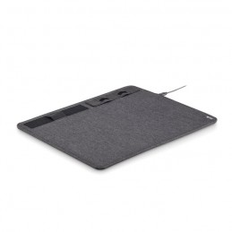 SUPERPAD, RPET mouse pad cu încărcător   MO6416-15, Dark grey