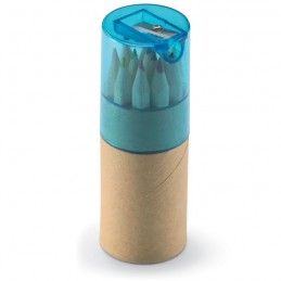 LAMBUT - 12 creioane colorate în tub    KC6230-23, Transparent blue