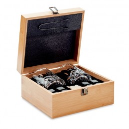 INVERNESS - Set pt whisky în cutie bambus  MO9941-40, Wood