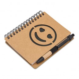 SMILE notebook and pen set, black - R64269.02