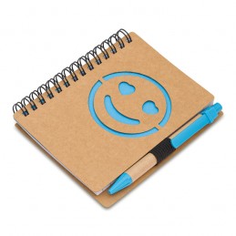 SMILE notebook and pen set, light blue - R64269.28