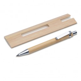 LAKIMUS long-life bamboo pen/pencil in a sleeve, beige - R02315.13