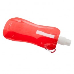 EXTRA FLAT folding sports bottle 480 ml,  red - R08331.08