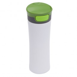 TELESCOPE thermo mug 430 ml,  white/green - R08326.06