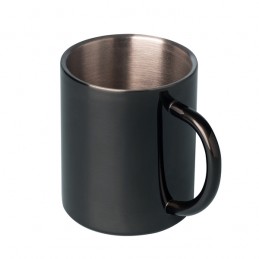 STALWART 240 ml stainless steel mug, black - R08490.02