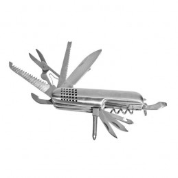 SINGEN pocket knife 13 functions,  silver - R17524