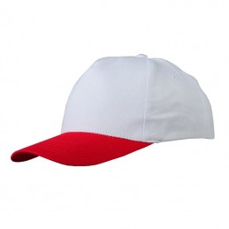 COIMBRA 5 panel cap,  white/red - R08720.68
