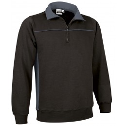 Sweatshirt THUNDER, black-grey cement - 300g