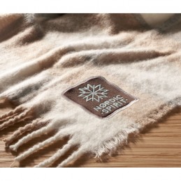 QUET, Patura de mohair in carouri, MO2382-13 - Maro