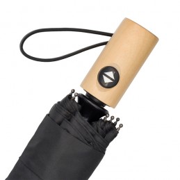 GRANTON umbrella with wooden handle, black - R17953.02