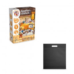 Ancient Egypt Excavation Kit IV. Joc educațional furnizat cu o pungă cadou nețesută (80 g/m²), Negru - 35854-103