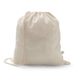 SALAMANCA. Sacoșă rucsac din bumbac reciclat (70%) și poliester (30% rPET) (150 g/m²), Natural deschis - 92392-150