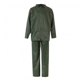VL SEDNA. Costum de ploaie (225g/m²), din două piese, din poliester (100%) cu înveliș din PVC, Verde - 36078-109-3XL